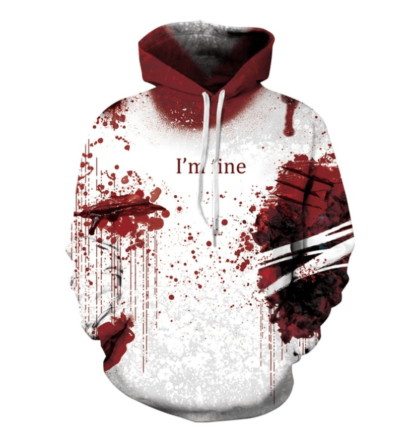 Men's Sweatshirt with Abstract Print Pullover Long Sleeves
