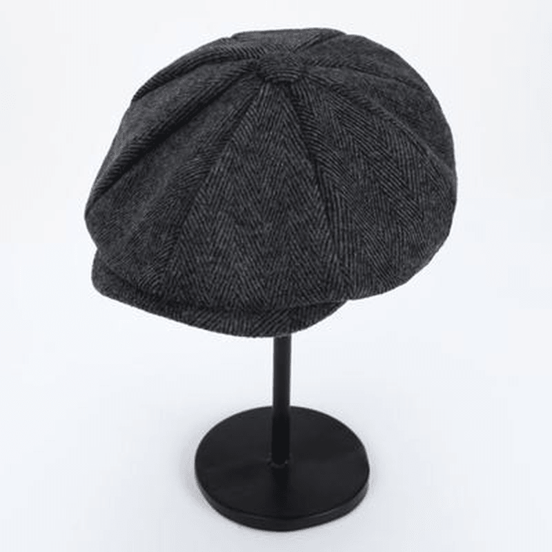 retro linen newsboy beret, view 10 - MRSLM