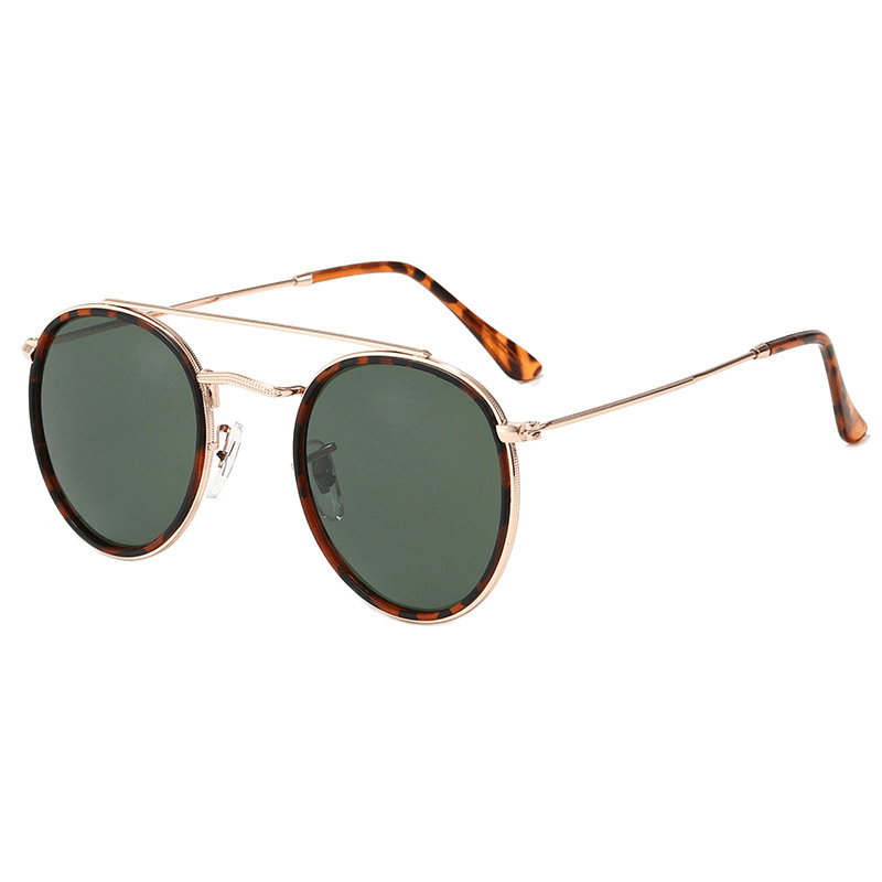 Fashion Retro Ladies Stainless Steel round Sunglasses