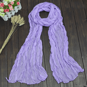 Plain candy color fold scarf, view 17 - MRSLM