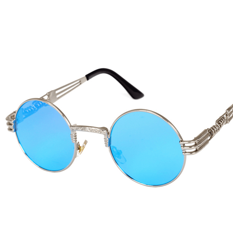 personality steampunk round frame sunglasses - MRSLM