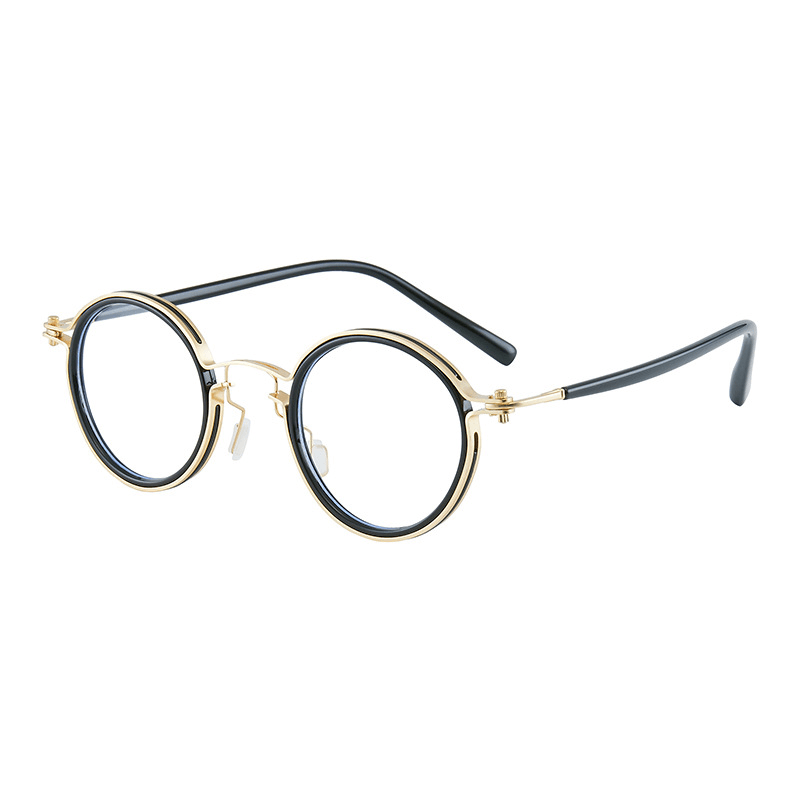 Retro round blue light filtering glasses, view 8 - MRSLM