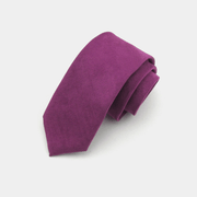 slim striped flannel tie, view 8 - MRSLM
