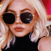 women's retro round metal sunglasses, view 3 - MRSLM