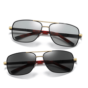 men's square color changing sunglasses - MRSLM