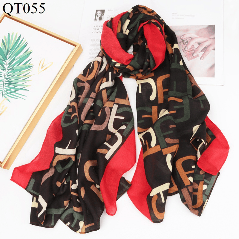 cotton plaid shawl scarf, view 6 - MRSLM