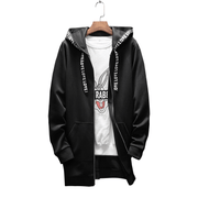 Men's hooded mid-length coat, view 2 - MRSLM