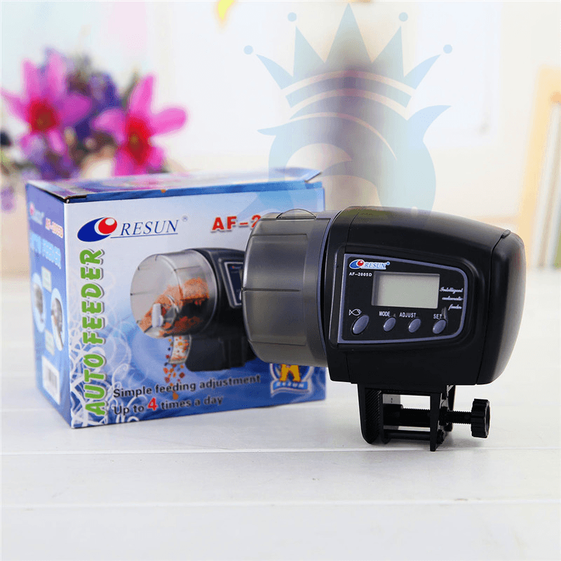 Automatic Fish Feeder 3 Types Timing Feeding 4 Times a Day Appetite Control Duable and Stable Suitable for Aquarium or Household Aquarium - MRSLM