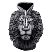 3D Digital Printing Lion Baseball Uniform Hoodie - MRSLM