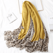 Cotton leopard print long scarf - MRSLM