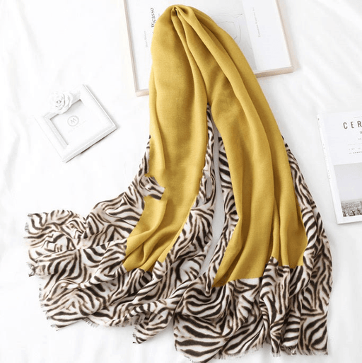 Cotton leopard print long scarf - MRSLM