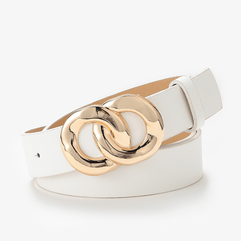 women's chain buckle belt, view 4 - MRSLM