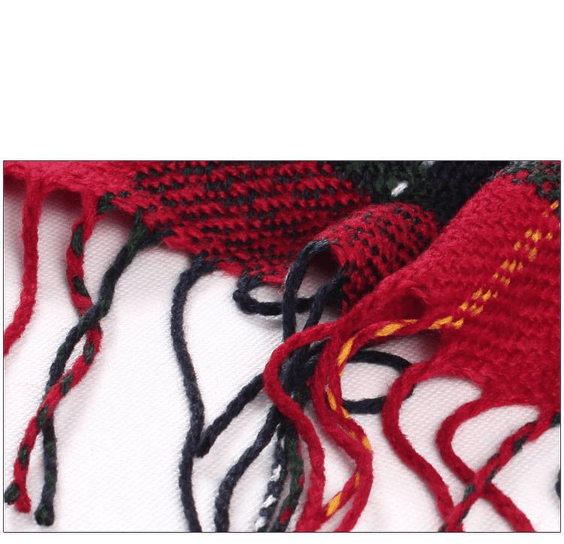 Warm plaid tassel shawl, view 10 - MRSLM