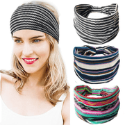 bohemian print wide elastic headband - MRSLM