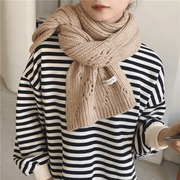 knitted hollow warm scarf, view 4 - MRSLM