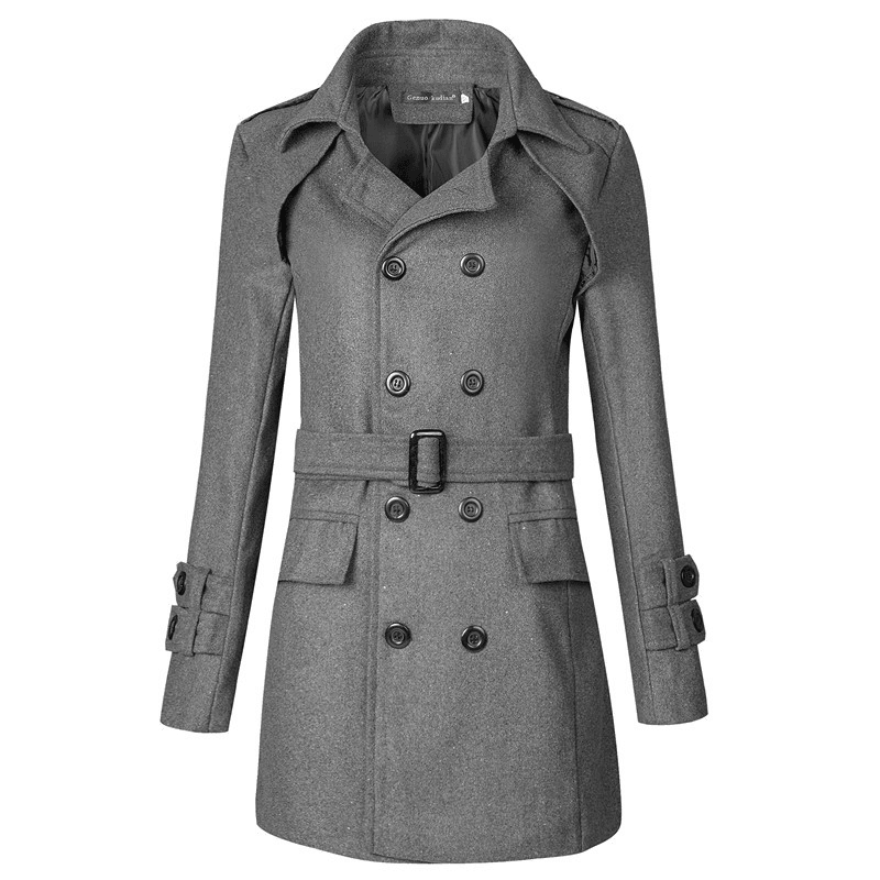 men's double-breasted trench coat - MRSLM