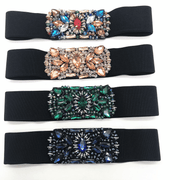 women's crystal rhinestone belt, view 2 - MRSLM