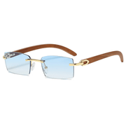 Men's clear rimless square sunglasses, view 6 - MRSLM