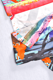 Loose kimono-style graffiti robe coat, view 5 - MRSLM