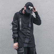 men's drawstring hooded tactical sweater, view 4 - MRSLM