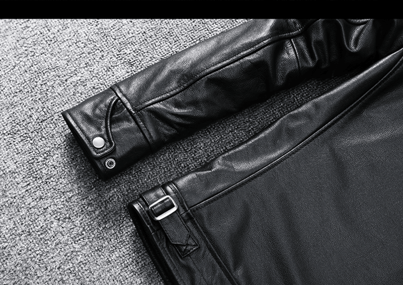 Men's Slim Leather Jacket, view 2 - MRSLM