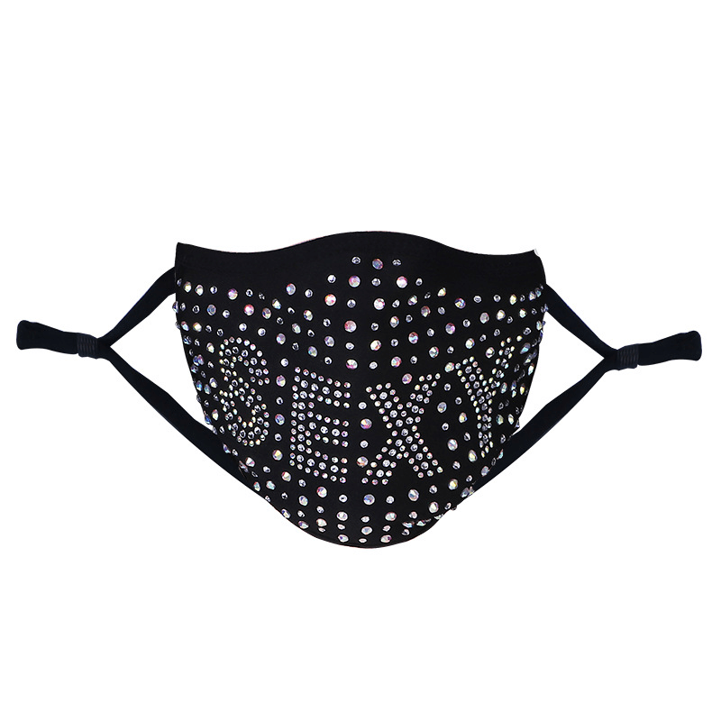 Cotton printed face mask, view 3 - MRSLM