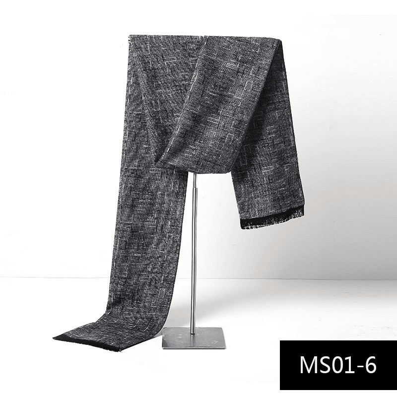 Men's plaid imitation cashmere scarf, view 18 - MRSLM