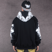 men's graffiti hooded sweatshirt, view 2 - MRSLM