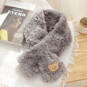 plush bear scarf, view 5 - MRSLM