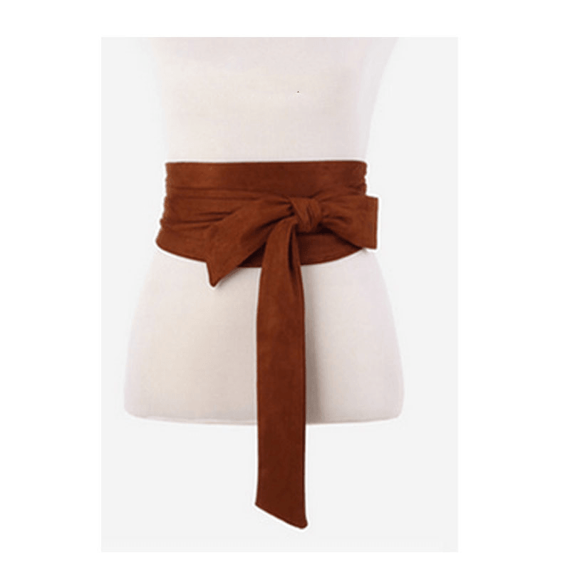 ladies wide vintage cloth belt, view 7 - MRSLM