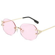 oval frameless trimmed unisex sunglasses, view 5 - MRSLM