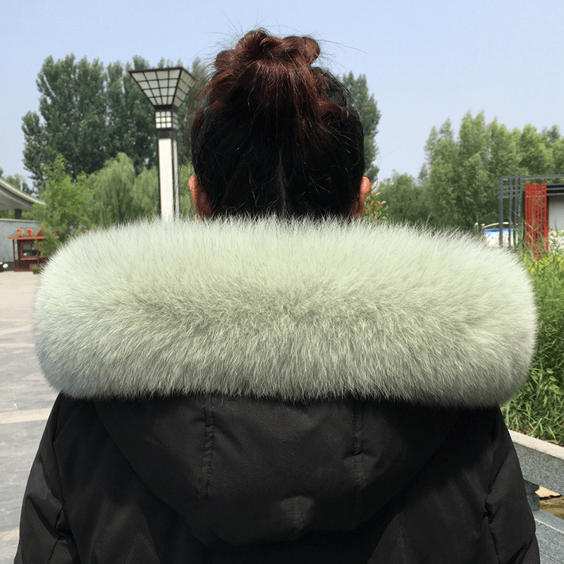 fox fur collar scarf, view 10 - MRSLM