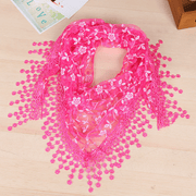 Women's lace fringed scarf, view 10 - MRSLM
