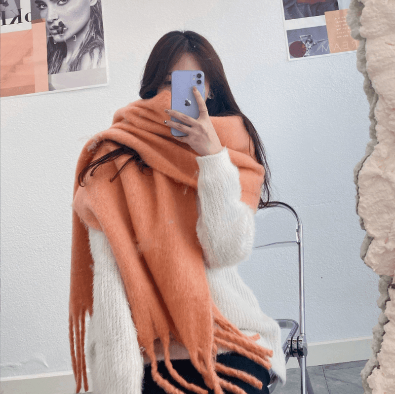 solid color windproof shawl scarf, view 4 - MRSLM