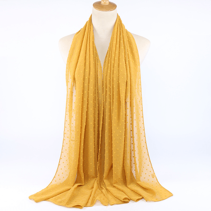 thick chiffon long scarf, view 5 - MRSLM
