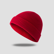 Retro short wool dome beanie hat, view 6 - MRSLM