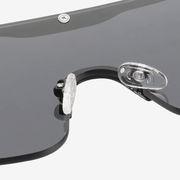 Metal half frame one piece sunglasses, view 4 - MRSLM