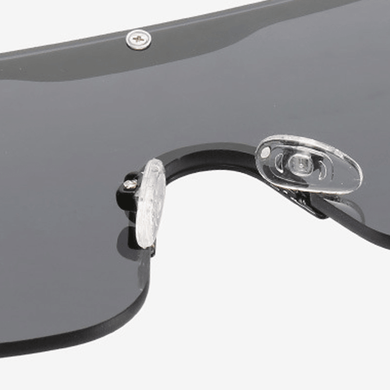 Metal half frame one piece sunglasses, view 4 - MRSLM