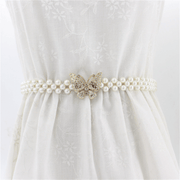 women's rhinestone pearl waist chain, view 4 - MRSLM