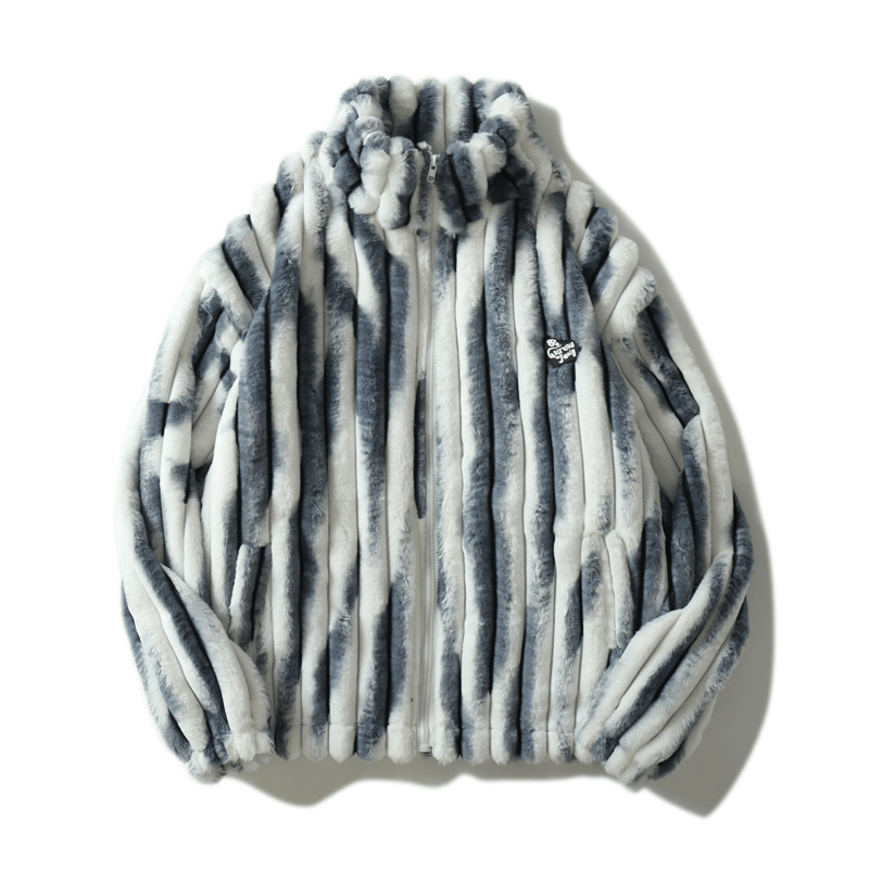 men's tie-dye lamb plush jacket, view 6 - MRSLM