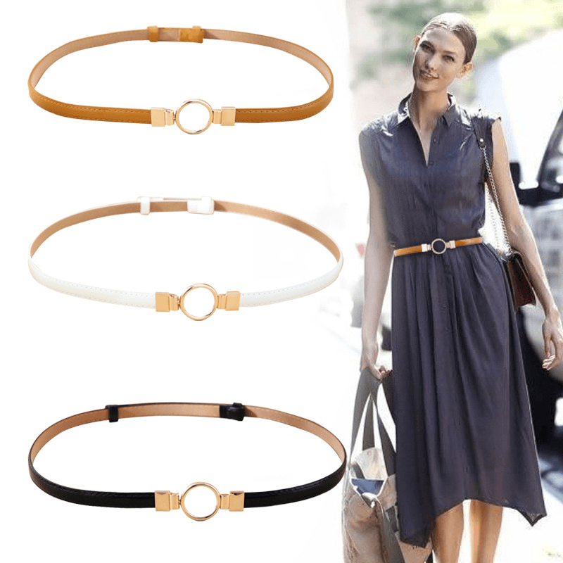 Fashion Adjustable Pair Buckle Dress Small Belt - MRSLM