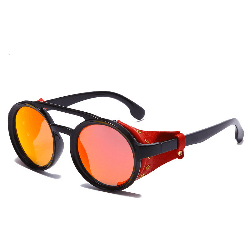 Round frame retro aviator sunglasses, view 6 - MRSLM