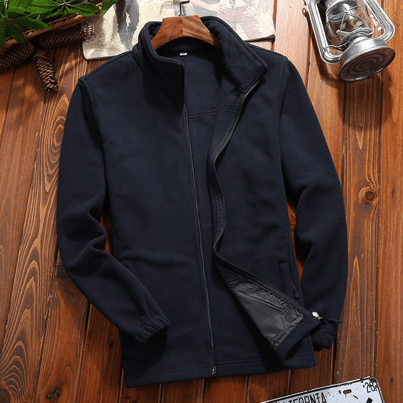Men's and women's warm plush sports coat, view 5 - MRSLM