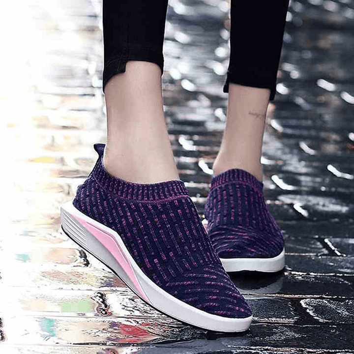 Women Breathable Slip on Soft Mesh Sport Running Outdoor Shoes - MRSLM