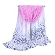 Leopard print chiffon long scarf, view 8 - MRSLM