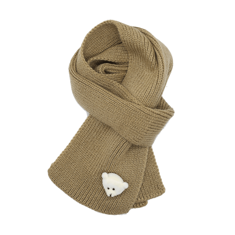 Knitted plain scarf, view 2 - MRSLM