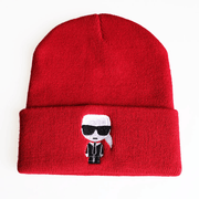 embroidered knit ski hat, view 3 - MRSLM