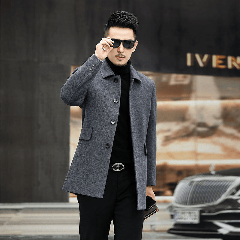 men's warm lapel coat - MRSLM