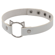 Punk leather collar choker, view 2 - MRSLM