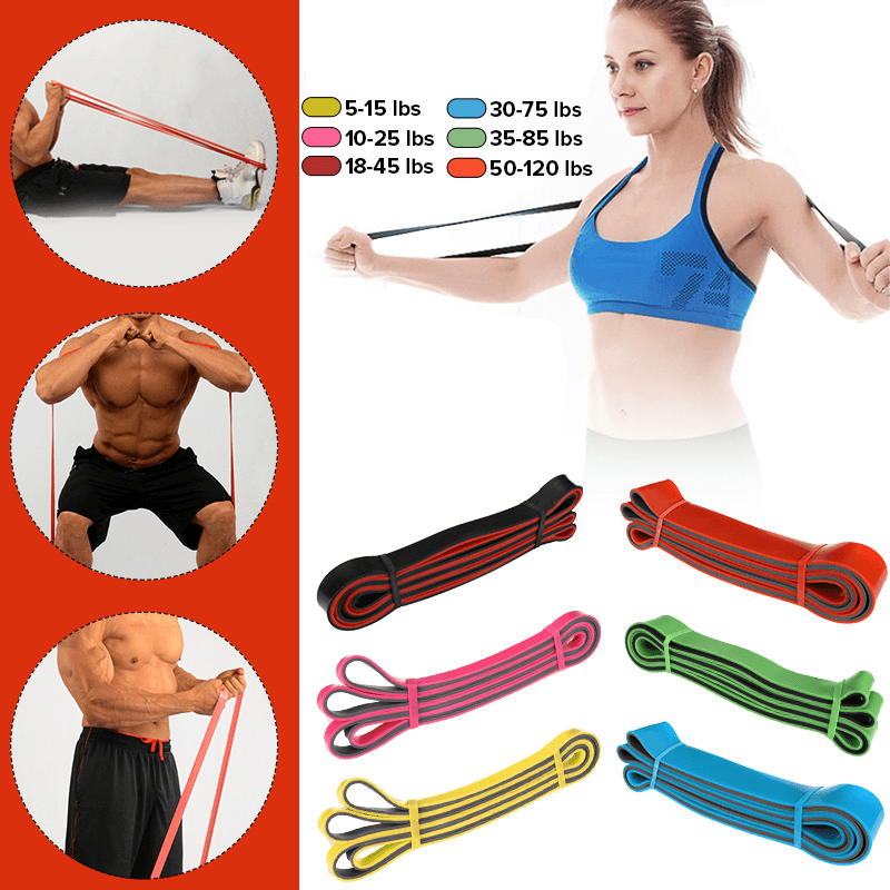 Resistance Bands Pull up Assist Bands Fitness Stretching Strength Training Natural Latex Pilates Bands - MRSLM
